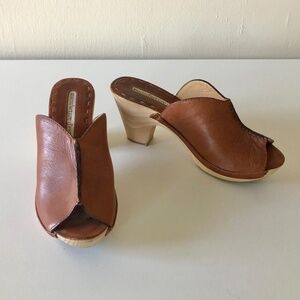 Italian Leather Slides / Clogs / Heels - Manufacture d'Essai - Size 36